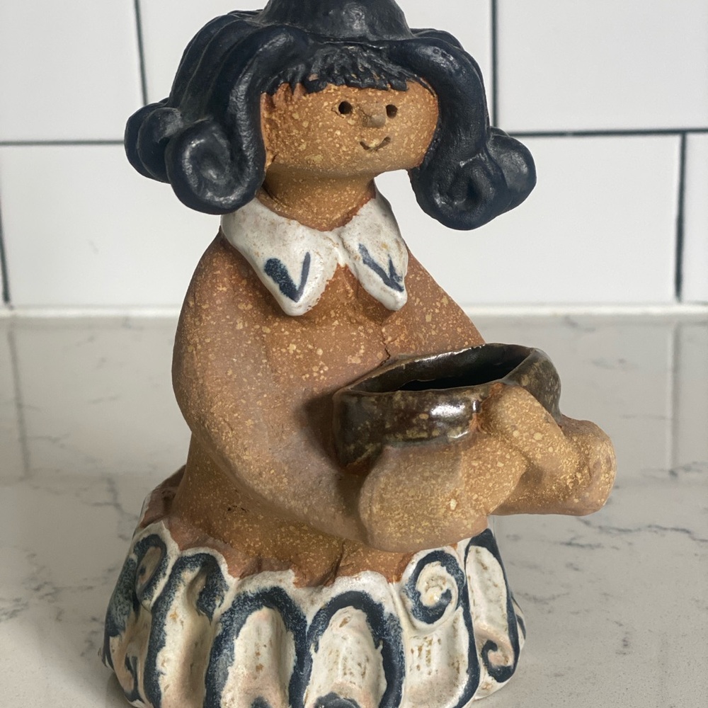METLOX Vintage California poppet pottery planter earthenware